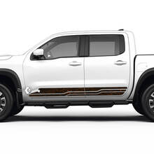 2 Nissan Decal Rocker Panel Side Topografische kaart Nissan Frontier Stripe Vinyl Stickers Kit 2 kleuren
 2