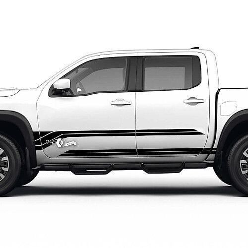 Dorpel Deurstrepen Vinyl Decals Set voor Nissan Frontier