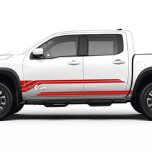 2 Nissan Decal Rocker Panel deuren zijkant Nissan Frontier Stripe Vinyl Stickers Kit
 3