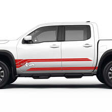 Dorpel Deurstrepen Vinyl Decals Set voor Nissan Frontier_3