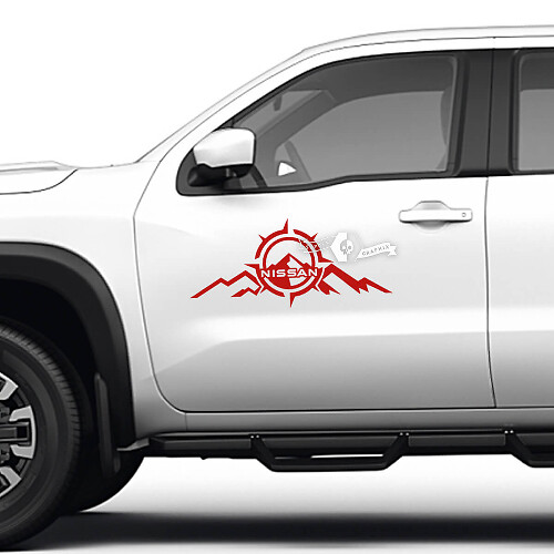 Compass Mountain Side Vinyl Sticker Set voor Nissan Frontier