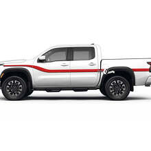 Twin Gebogen Strepen Zij Vinyl Decal Kit Voor Nissan Frontier_2