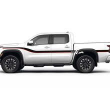 Twin Gebogen Strepen Zij Vinyl Decal Kit Voor Nissan Frontier_3