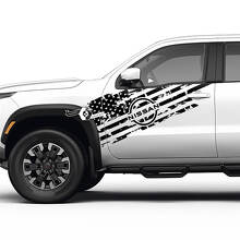 Door schade USA-vlag vinyl decalset voor Nissan Frontier_2