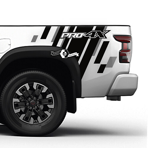 PRO-4X Bed Side Strepen Vinyl Decal Kit voor Nissan Frontier