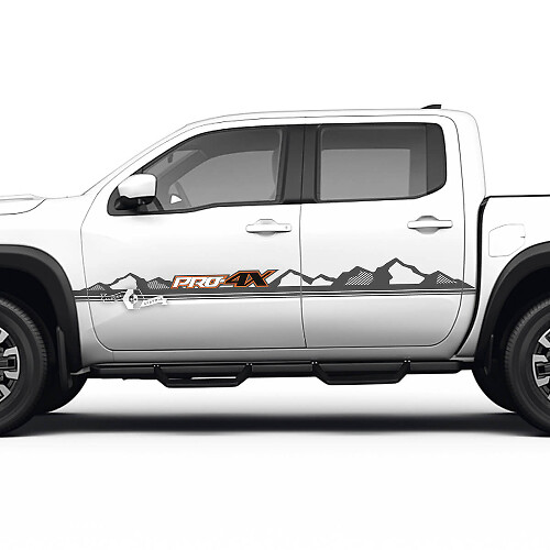 2 Nissan sticker deuren Hills Mountains Pro-4x Nissan Frontier Stripe vinylstickers 3 kleuren
