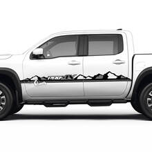 2 Nissan sticker deuren Hills Mountains Pro-4x Nissan Frontier Stripe vinylstickers 3 kleuren
 3
