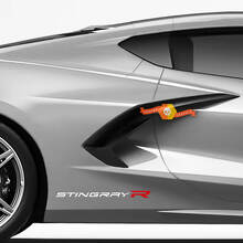 Stingray R Lettering Racing Achterspatbord Zij Vinyl Decal Sticker 2 Voor Chevrolet Corvette C8 2