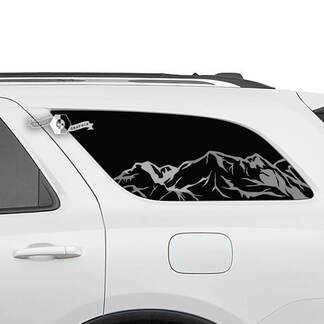 Paar Dodge Durango zijdeuren achterruit bergen sticker vinyl stickers
