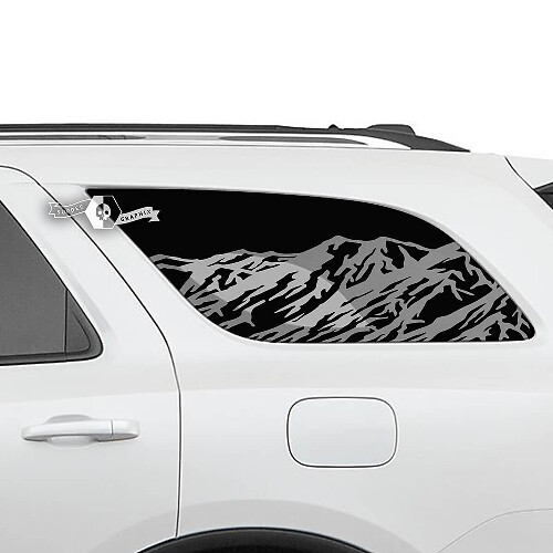 Paar Dodge Durango zijruit bergen sticker vinyl stickers
