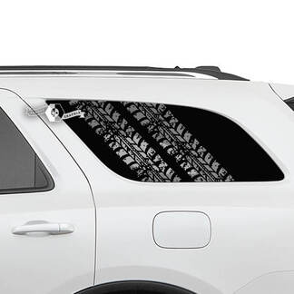 Paar Dodge Durango zij-achterruit bandenspoor sticker vinylstickers
