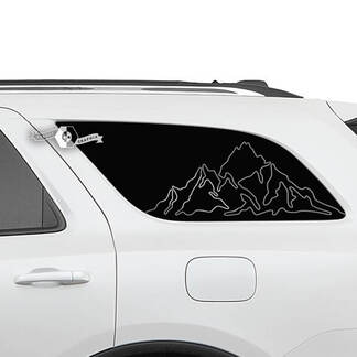 Paar Dodge Durango zijruit bergen overzicht sticker vinyl stickers
