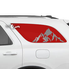 2x Dodge Durango zijachterruit bergen sticker vinylstickers
 2
