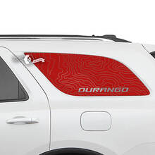 Paar Dodge Durango zijruit topografische kaartlijnen sticker vinylstickers
 2