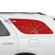 2x Dodge Durango zijachterruit boomoverzicht sticker vinylstickers
 2