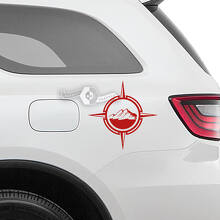 Paar Dodge Durango Side Mountains Logo Decal Vinyl Stickers
 2