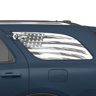 2x Dodge Durango zijruit USA vlag vernietigd sticker vinyl stickers
