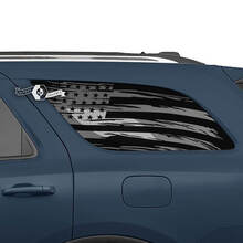 2x Dodge Durango zijruit USA vlag vernietigd sticker vinyl stickers
 2