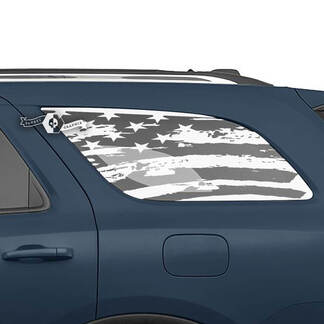 Paar Dodge Durango zijruit USA vlag vernietigde directe sticker vinylstickers
 1