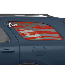 Paar Dodge Durango zijruit USA vlag vernietigde directe sticker vinylstickers
 2