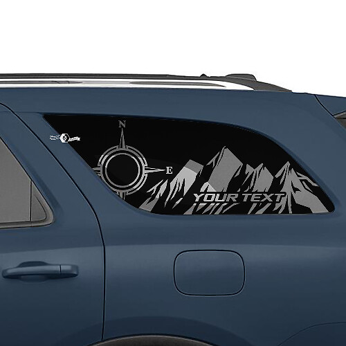 Mountains Style Achterzijruit Vinyl Stickerset voor Dodge Durango