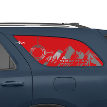 Mountains Style Achterzijruit Vinyl Stickerset voor Dodge Durango_3