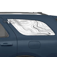 Paar Dodge Durango zijruit topografische kaart sticker vinyl stickers
 2