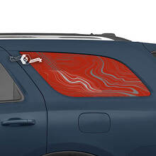 Paar Dodge Durango zijruit topografische kaart sticker vinyl stickers
 3
