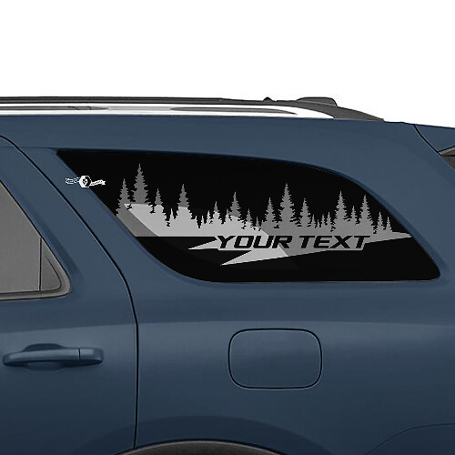Pine Forest Achterzijraam Vinyl Decal Set voor Dodge Durango