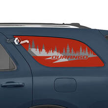 Paar Dodge Durango zijachterruit boslogo sticker vinylstickers
 2
