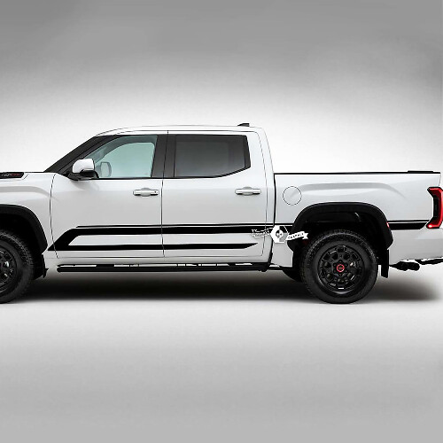 Paar Toyota Tundra Vintage Retro deuren bed zijkant achterspatbord Trim Dual Stripes Vinyl Stickers sticker

