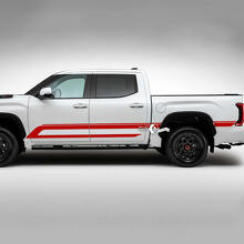 Paar Toyota Tundra Vintage Retro deuren bed zijkant achterspatbord Trim Dual Stripes Vinyl Stickers sticker
 3