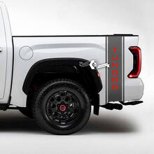 Paar Toyota Tundra Bed Side Achterspatbord Logo Strepen Vinyl Stickers Decal 2 Kleuren
 2