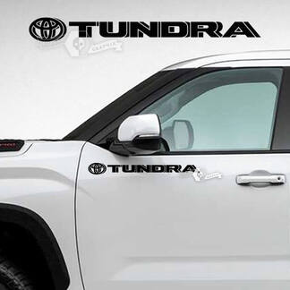 Paar Toyota Tundra deuren Logo zijstrepen Vinyl Stickers sticker
