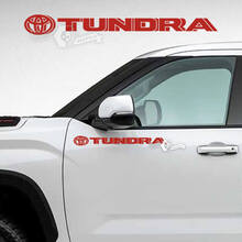 Paar Toyota Tundra deuren Logo zijstrepen Vinyl Stickers sticker
 3