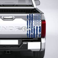 Toyota Tundra Bed Pickup Truck achterklep vernietigd Grange Stripes USA vlag Vinyl Stickers sticker
 2