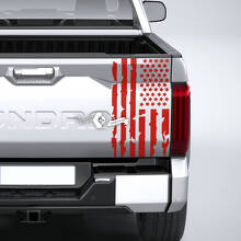 Toyota Tundra Bed Pickup Truck achterklep vernietigd Grange Stripes USA vlag Vinyl Stickers sticker
 3