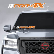 Voorruit Nissan Frontier PRO 4X Vinyl Stickers Decals Graphics 2 kleuren
 2