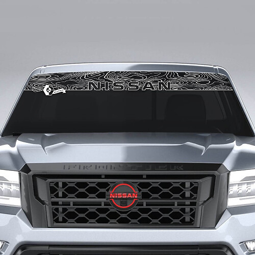 Voorruit topografische kaart Nissan Frontier Vinyl Stickers Decals Graphics

