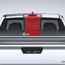 Pro-4X Topografische Stijl Achterraam Vinyl Sticker voor Nissan Frontier_2