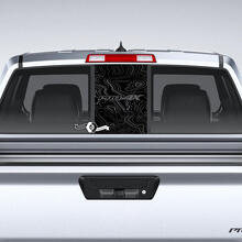 Pro-4X Topografische Stijl Achterraam Vinyl Sticker voor Nissan Frontier_3