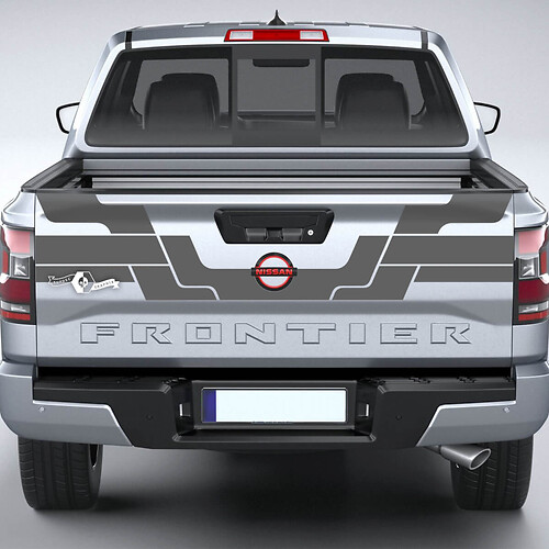 Nissan Frontier achterklep geometrie vinyl stickers stickers graphics
