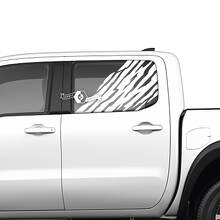 Paar deuren raam Nissan Frontier vernietigd Grange Vinyl Stickers Decals Graphics
 2
