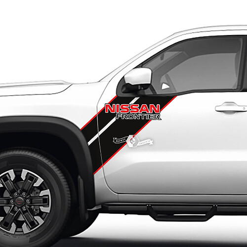 Paar deuren voorspatbord Frontier logo streep vinyl stickers stickers graphics 2 kleuren
