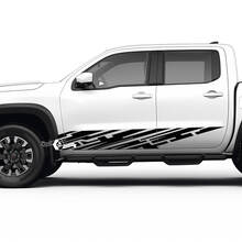 Paar deuren Rocker Panel Nissan Frontier vernietigd Grange Vinyl Stickers Decals Graphics
 2