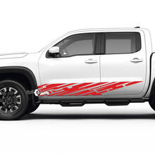 Paar deuren Rocker Panel Nissan Frontier vernietigd Grange Vinyl Stickers Decals Graphics
 3