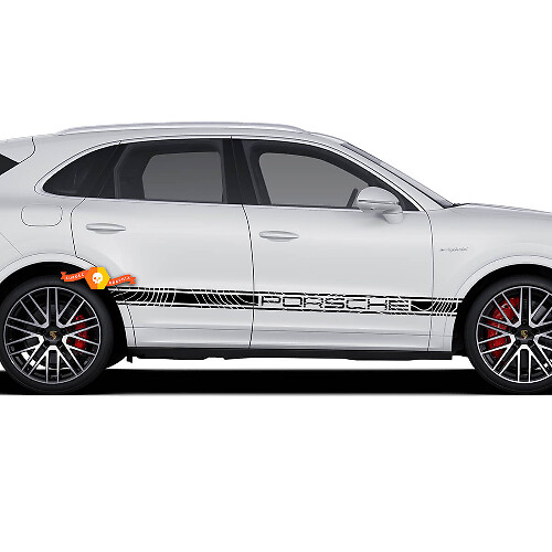 Porsche Cayenne S GTS Turbo zijstrepen deuren topografische kaart Rocker Panel stickers stickers
