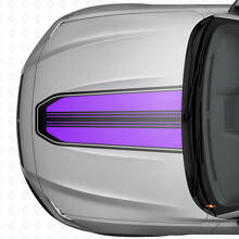 Outline motorkapstrip vinyl decal voor Musclecar Musclecarmodel_4
