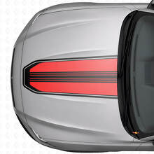 Outline motorkapstrip vinyl decal voor Musclecar Musclecarmodel_5
