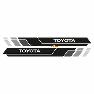 2 Toyota Tacoma Zijdeuren Strepen Rocker Panel Vinyl Stickers Decal Kit voor Toyota Tacoma
